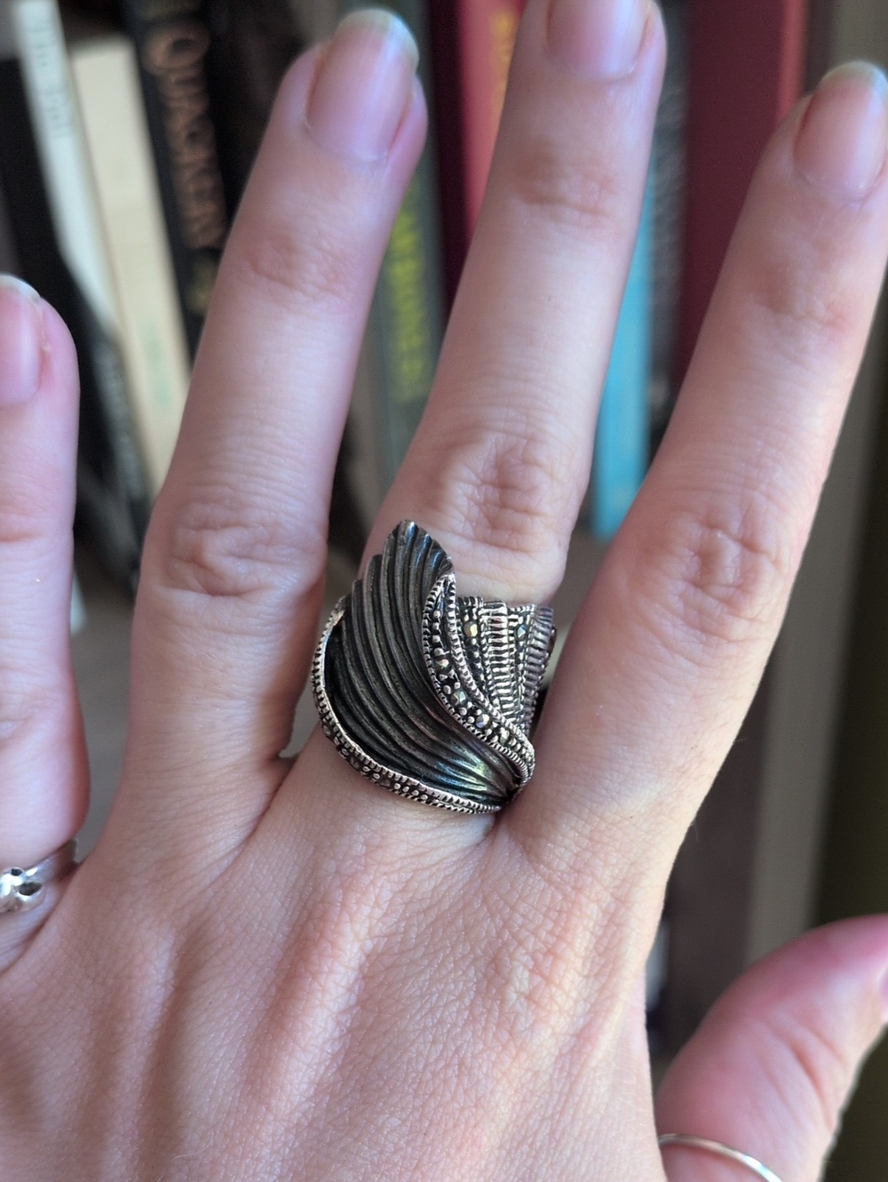 Chunky Sterling silver Statement Ring - Sz 6.5